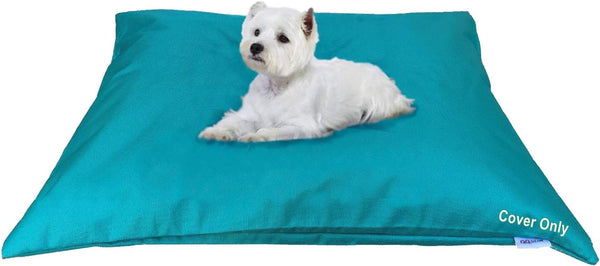 Do It Yourself DIY Pet Bed Pillow Duvet Cover for Medium 37"X29" Dog or Cat, Vibrant Peacock Blue - Cover only