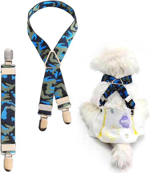 TESSVEYA Dog Suspenders for Diaper Belly Bands Canine Harness Keep Diapers and Skirts