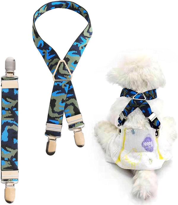 TESSVEYA Dog Suspenders for Diaper Belly Bands Canine Harness Keep Diapers and Skirts