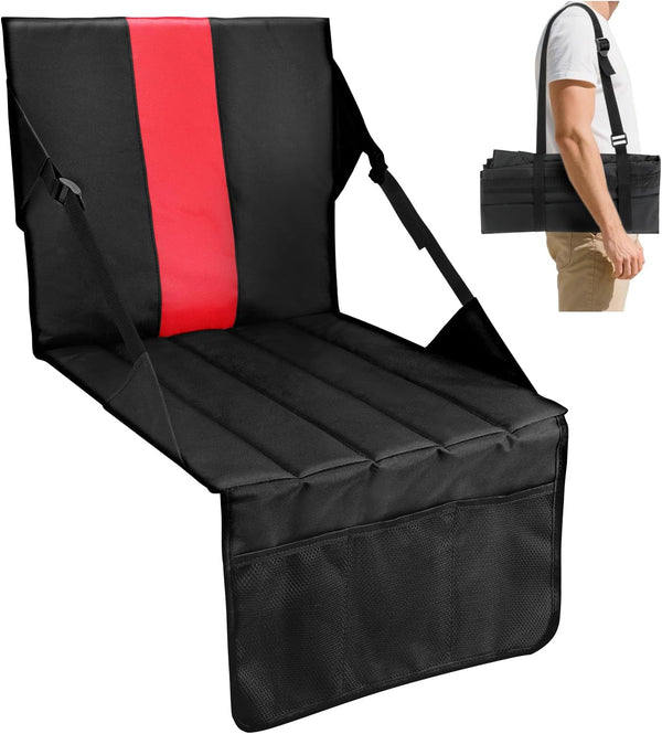 SANLIKE Stadium Seats for Bleachers with Back Support Portable Folding Bleacher Seats