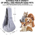 Dog Carrier Sling, Reversible Puppy Carrier Purse with Storage Pocket, Hands-Free for Small Dogs and Cats (Gray)