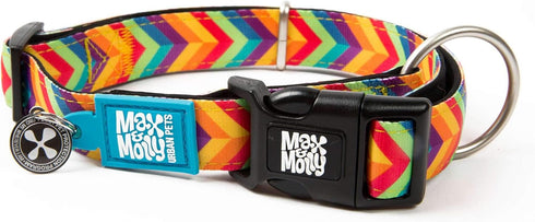 Max & Molly Smart ID Dog Collar with Gotcha! QR Safety Tag, Soft Padded Neoprene, Medium (13-21")
