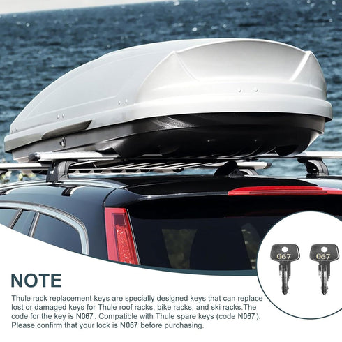 Thule Key Replacement for Roof Racks, Carriers, Crossbars, etc. (Codes N067)