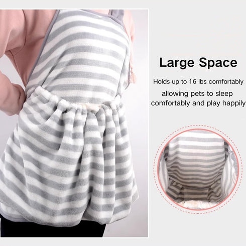Ferret Sling Carrier Bag, Soft Breathable Fleece Small Pet Carrier, Hands-Free Shoulder Front Chest Apron for Small Pets