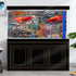 Graffiti brick wall aquarium background, art graffiti theme brick wall Fish Tank Background, cool brick wall Terrarium background 48X18IN with 8 EVA Double-Sided Tape