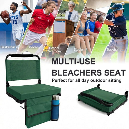 Siuzon Stadium Seats for Bleachers with Back Support, Folding Bleacher Seat for Sports Games, Concerts Floor Sport