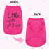 Expressive Cotton Dog Apparel - Soft Puppy Shirt Vest for Small and Medium Dogs, 'Cute but Psycho' Print (Rose Red,