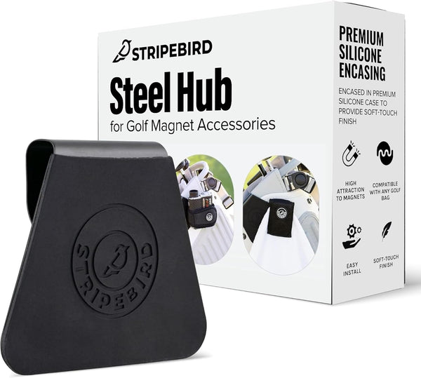 Steel Hub for Golf Magnet Accessories - Metal Attachment for Golf Bag to Easily Access Magnetic Products
