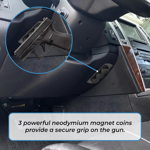 LORESO Tactical Pistol Magnetic Mount - Rubber Coated Holder for Handguns