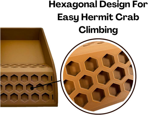 Lucky Critter Hermit Crab Pool with Ramp | Hermit Crab Tank Decor Water Bowl | Hermit Crab Decoration Accessories