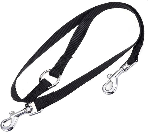 CozyCabin Dual Durable Dog Leash Strap, No-Tangle for 2 Dogs, Cats, Small Pets for Walking & Training