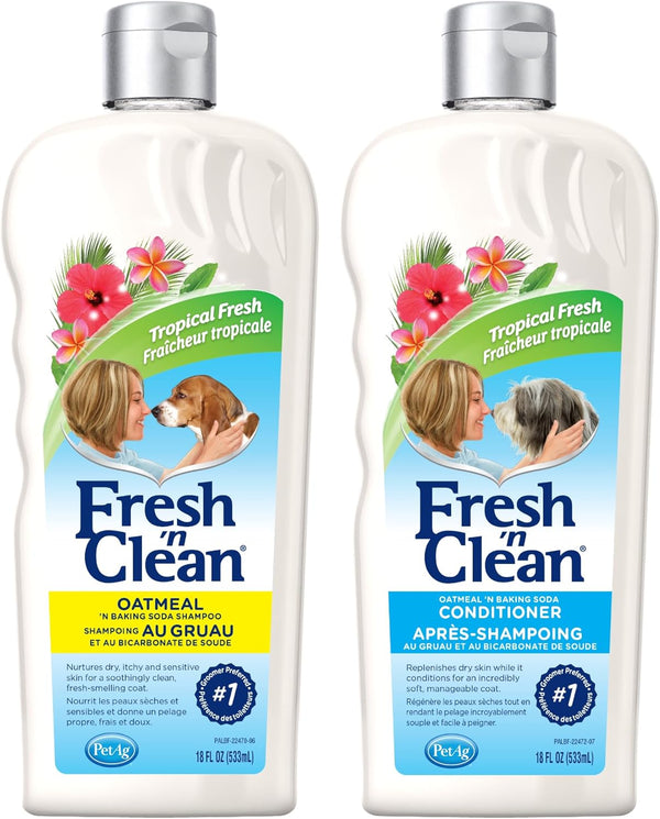 PetAg Fresh n Clean Oatmeal n Baking Soda Shampoo, Tropical Breeze Scent