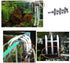 2pcs 3-Way Chrome Metal Gang Manifold Air Line Control Valve for Aquarium Air Tap Splitter