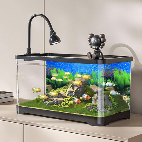 Lainrrew Aquarium Background Poster HD, Dual-Sided Water Plants & Fish Tank Landscape, 19.7"x11.8"