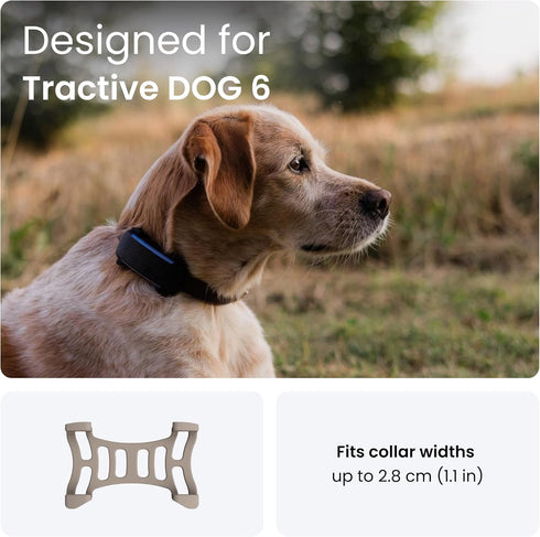 x2 6 Tractive Rubber Clip Mount for Tractive Dog GPS Tracker (Brown)