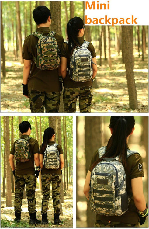 HUNTVP 10L/20L Mini Daypack Military MOLLE Backpack Rucksack for Tactical Assault, Hunting, Camping, Trekking