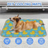 imiBBWQu Summer Summer 27" 22" Cooling Pad Duck Yellow Blue Floral Pet Cooling Mat for Small Dog Washable Crate Pad