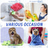 4 Pcs Microfiber Dog Bath Towels - Absorbent Pet Towels for Medium Dogs, Cats (Blue, Yellow, Pink, Apple Green)