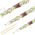 Metal Buckle Dog Collar, Durable Adjustable Soft Collar for Small Medium Large Dogs (003-Green Flower, S, 10-14in)