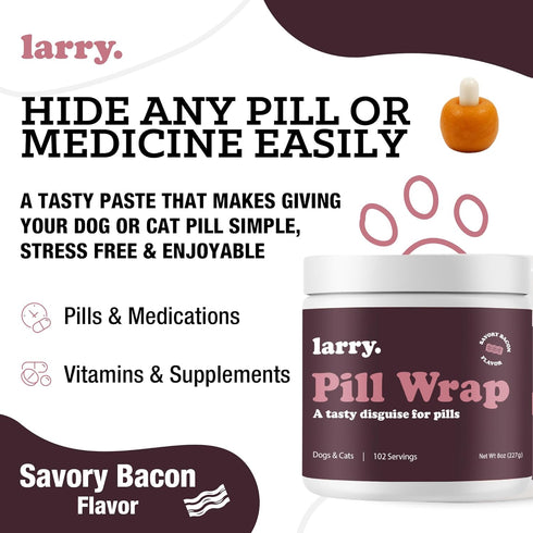 102 8 oz Bacon Pill Wrap for Dogs - Pet Pill Paste - Hide Dog Medication Pockets - Dog Treats for Medicine Hide Pill