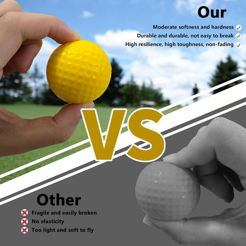 QEOCP 16 54 Pack Foam Golf Practice Balls or Soft Limited Flight Golf Balls, Perfect for Indoor and Backyard Swing