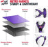 Tuff Pupper No Pull Easy Walk Dog Harness | Heavy Duty Pet Vest with Front & Back Leash Clips, Purple, Small