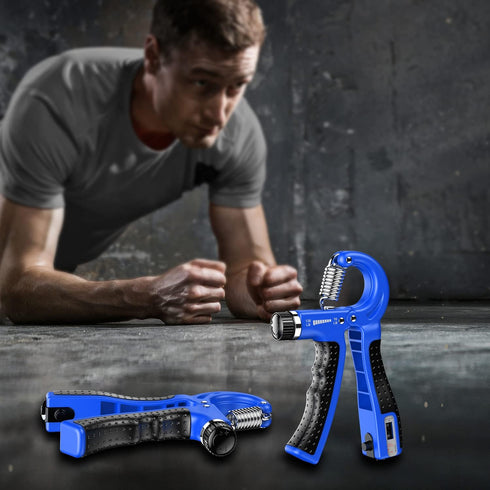 KDG Hand Grip Strengthener, 2 Pack Adjustable Resistance 10-130 lbs Forearm Exerciser, Grip Strength Trainer for Muscle