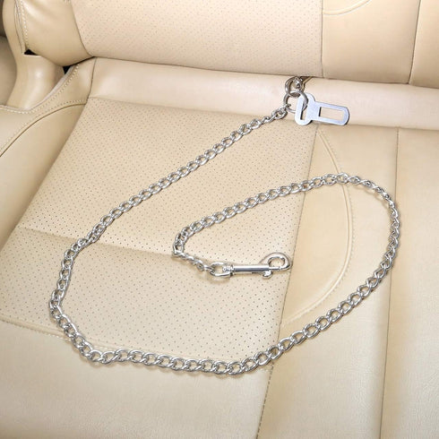 Attachment-33 Inch Mogoko Stainless Steel No chew Dog Car Seat Belt, Pet Vehicle Safety Restraint Cable, Heavy Duty Big