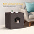 Cat Litter Box Enclosure Litter Box Furniture Hidden Wooden Washroom Litter Box Cabinet Indoor Cat House Side End Table