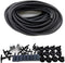 JIH 50 Feet Standard 3/16" Black Flexible Airline Tubing with Connectors for Fish Tank and Hydroponics