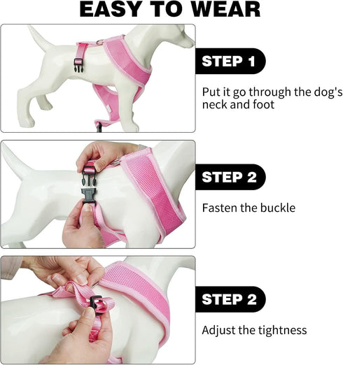 BINGPET Dog Vest Harness, Lightweight Breathable Sports Mesh, Adjustable for Small Dogs