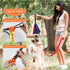 Flirt Pole for Dogs, Interactive Teaser Wand Play Pole with Fleece Rope Lure for Outdoor Exercise & Training