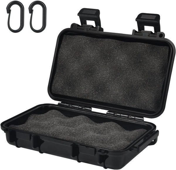Watertight Box Outdoor Utility Dry Box, Shockproof Waterproof Case with Foam for Fishing, Camping