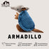 10 Hollypet Plush Dog Squeaky Toy Stuffed Armadillo Animal Pet Puppy Chew Toys with Clean Teeth for Small Medium Large