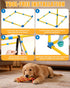 Grevigily 23.6"x 23.6" 12 Puppy Play Gym for Small Dogs, Large Indoor Dog Jungle Gym with Hanging Toys& Non-Slip Pads