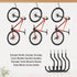 Heavy Duty Bike Hooks 6-Pack, Bicycle Storage Hanger for Ceiling, Utility Hooks for Wall, Garage, Garden Organization
