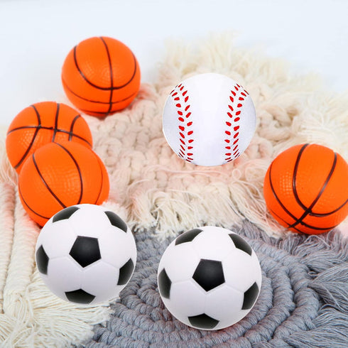 Urspasol 20 PCS Mini Soccer Stress Balls, 1.6 inch Foam Squeeze Balls, Small Sports Themed Party Favors for Kids