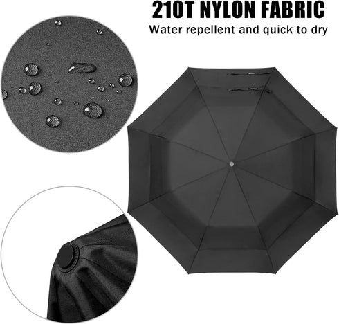 G4Free 62 Inch Portable Golf Umbrella, Large Oversize Double Canopy, Vented Windproof Waterproof Automatic Open Stick