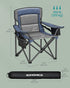 450 lb, UGCB066Q01 SONGMICS Oversized Lumbar Support Camping Chair, Heavy-Duty Outdoor Folding Chair Comfortable