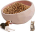 kathson Ceramic Slanted Dog Bowl, Cat Food Water Bowls Dish, Tilted 15° Pet Comfort Feeding Bowls (Pink)