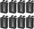 Lnrueg 8PCS Aquarium Plant Holder with Hooks, Upgraded Hanging Rimmed Tank Plant Pot Cups for Aquaponic Planter