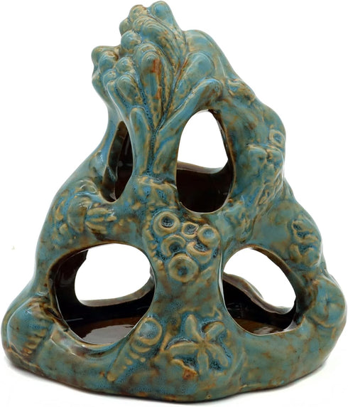 Aquarium Ceramic Cave Decorations for Betta Fish Tank Accessories, Small Fish Tank Hideaway Decor