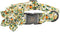 Elegant St. Patrick's Day Dog Collar with Flower, Green Clover Adjustable Dog Collar Pet Gift for Small Dogs