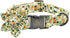 Elegant St. Patrick's Day Dog Collar with Flower, Green Clover Adjustable Dog Collar Pet Gift for Small Dogs