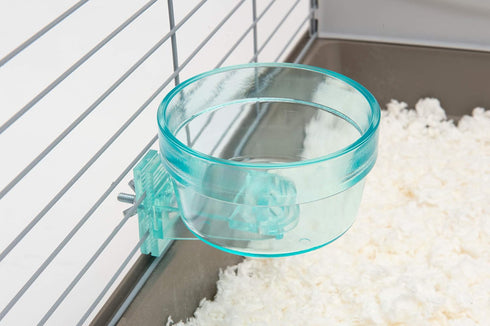 Lixit Quick Lock Removable Cage Bowls - 20oz Aqua Bowls for Rabbits, Birds, Dogs, Cats, and Small Animals
