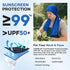 CHEMLUK 50 Cooling Towels for Neck and Face: Instant Cool Hoodie Towel UPF Protection Quick Dry Ice Hooded Towels