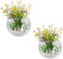 2Pack 5.9'' Wall Mounted Clear Acrylic Round Fish Tank Flower Pot Vase Decoration Wall Hanging Mount Fish Bowl Fish Bubble Aquarium Decorative Plant Pot Hanging Hydroponic Pot