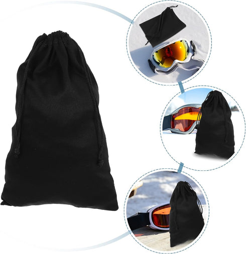 Homoyoyo 10PCS Sunglass Case, Microfiber Bag for Ski Goggles, Ski Mask Storage Pouch with Draw String