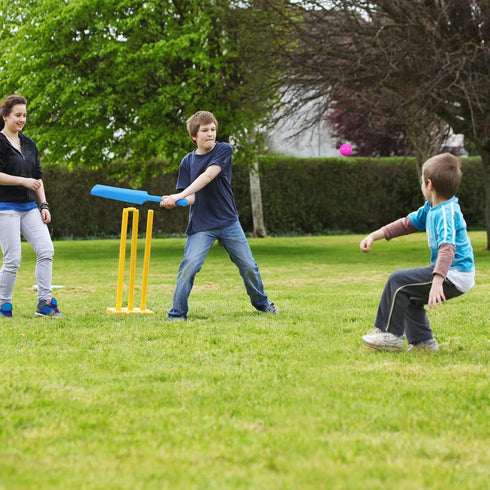 Greensen Kids Cricket Set, ABS Plastic Cricket Bat Set with Ball, Beach Stand Kit for Children Toddler Sports