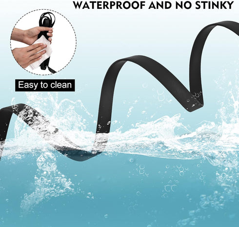 Waterproof Long Leash, Durable Dog Recall Training Lead for Outdoor Hiking, Training, Yard, Beach, Swimming (Black,